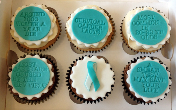 Cervical Cancer Facts Cupcakes